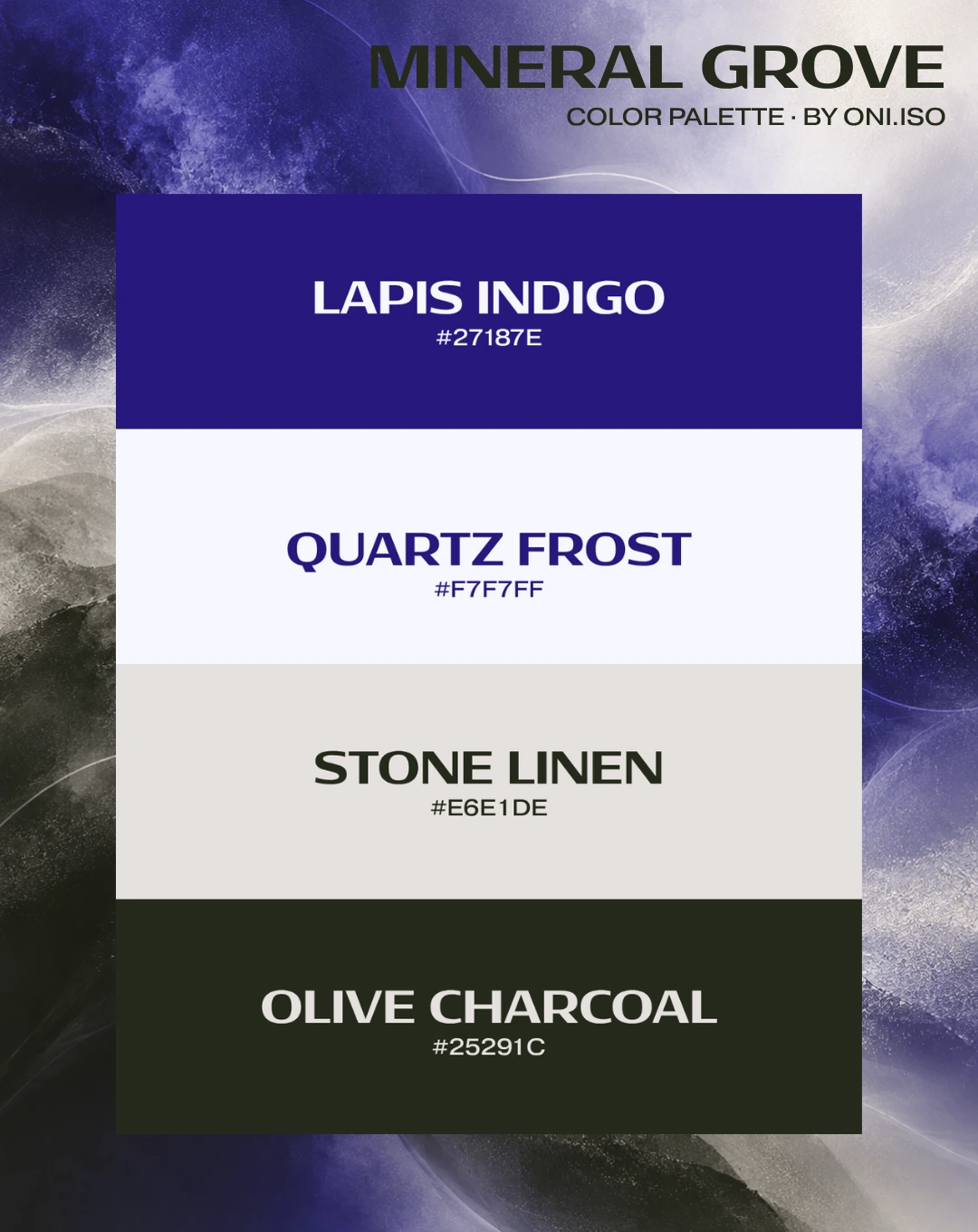 Mineral Grove color palette by Oni.iso